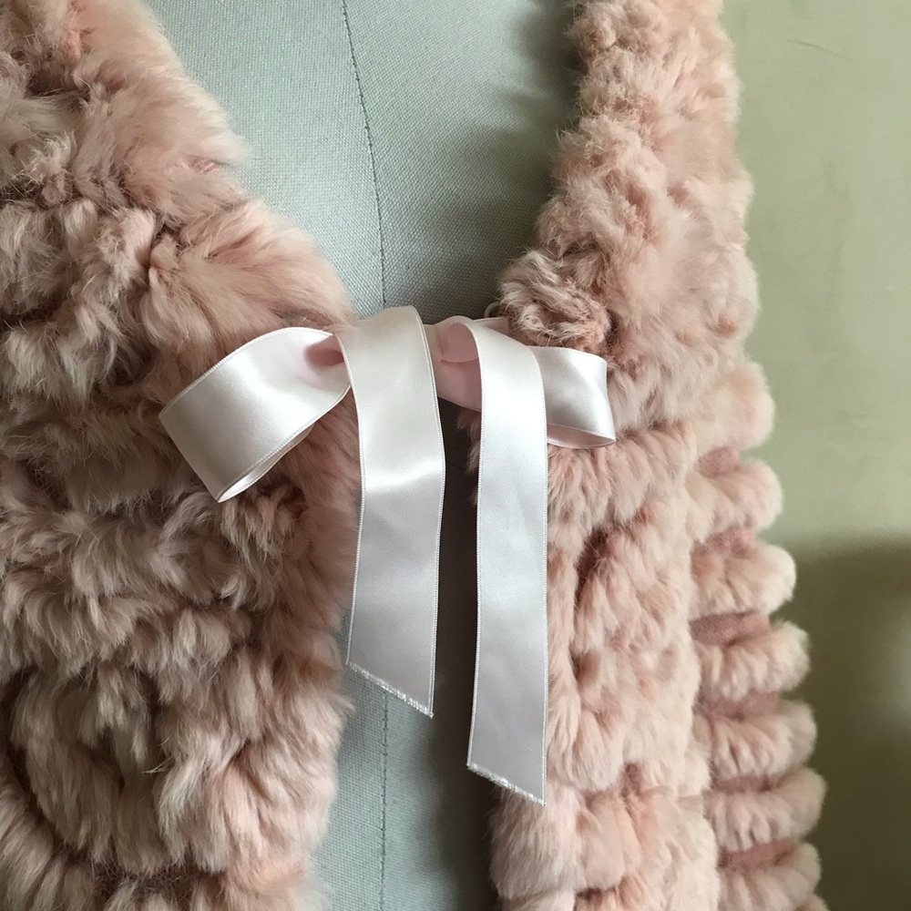 BCBGMaxAzria Blush Rabbit Fur Knit Jacket - Picture 3 of 11